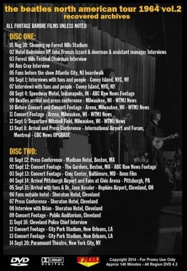 THE BEATLES / THE NORTH AMERICAN TOUR VOL.2 (2DVDR)