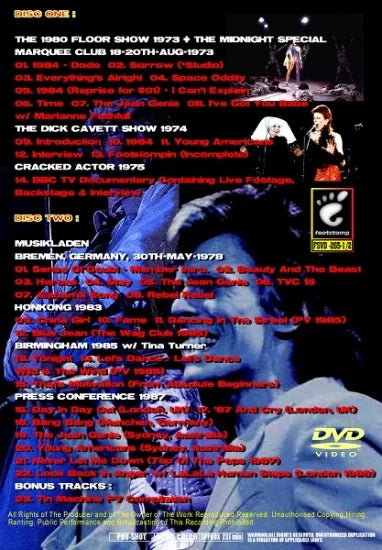 DAVID BOWIE / VIDEO ARCHIVES1973-1989 (2DVDR)