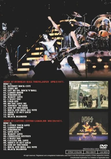KISS / ALIVE 1977 (2DVDR)