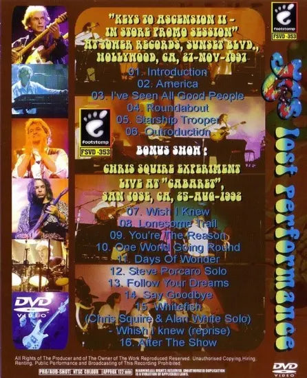 YES / LOST PERFORMANCE (1DVDR)