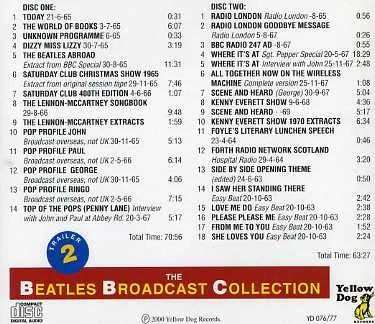 THE BEATLES / BROADCAST COLLECTION TRAILER 2(2CD)