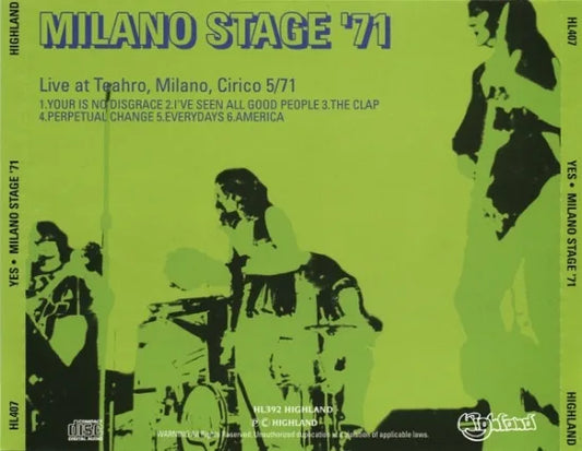 YES / MILANO STAGE'71 (1CD)
