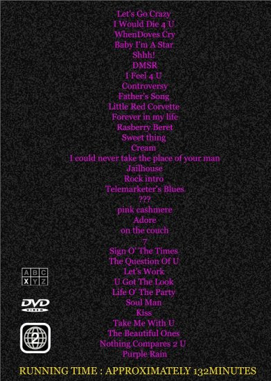 PRINCE / FT.LAUDERDALE,FL FRANCE 2004/4/25 (1DVDR)