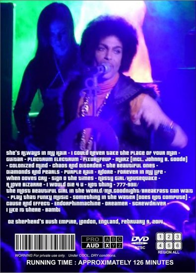 PRINCE / SBE 2014 (1DVDR)