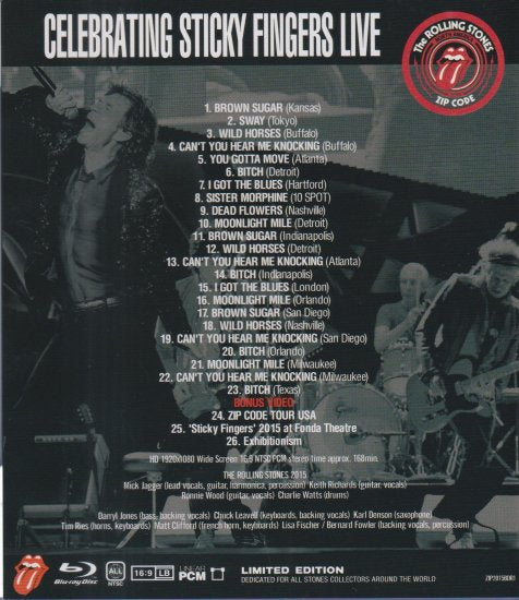 THE ROLLING STONES / CELEBRATING STICKY FINGERS LIVE (1BDR)