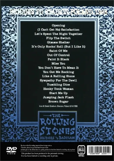 THE ROLLING STONES / BRIDGES TO STADION POLAND 1998 (1DVDR)