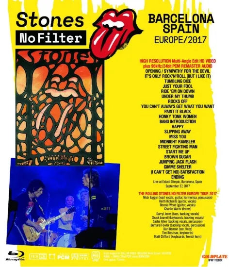 THE ROLLING STONES / No Filter BARCELONA EUROPE 2017 (1BDR)