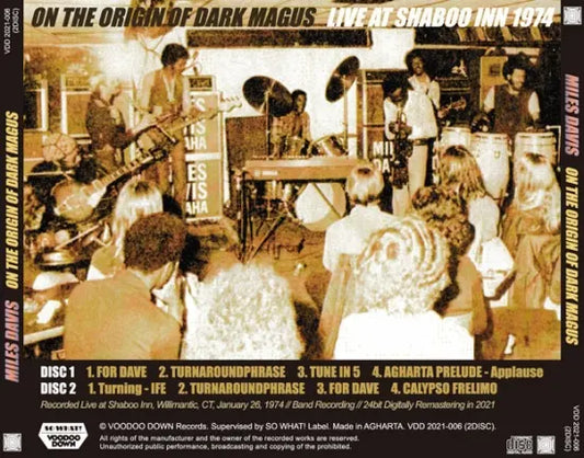 MILES DAVIS / ON THE ORIGIN OF DARK MAGUS LIVE AT SHABOO INN 1974 (2CD)