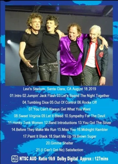 THE ROLLING STONES / No Filter US Tour 2019 in Santa Clara (1DVDR)
