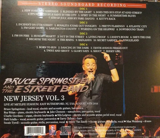 BRUCE SPRINGSTEEN & THE E STREET BAND / NEW JERSEY VOL.3 STEREO SOUNDBOARD (4CDR)