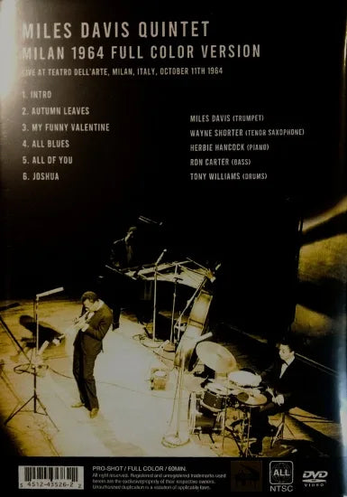 Miles Davis Quintet / Milan 1964 Full Color Version Pro shot (1DVDR)