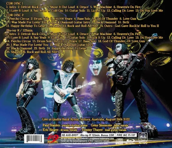 KISS / Qudos Bank Arena 2022 (2CDR+1BDR)