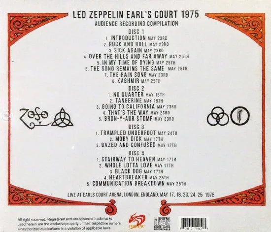 LED ZEPPELIN / EARL'S COURT 1975 (4CDR)