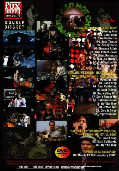 RED HOT CHILIPEPPERS / SUMMER JAM 2007 TV LIVE COMPILATION Pro-Shot (2DVDR)