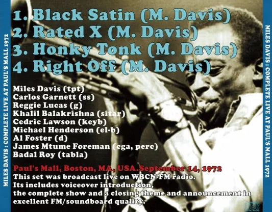 MILES DAVIS / LIVE AT PAUL'S MALL 1972 (1CDR)