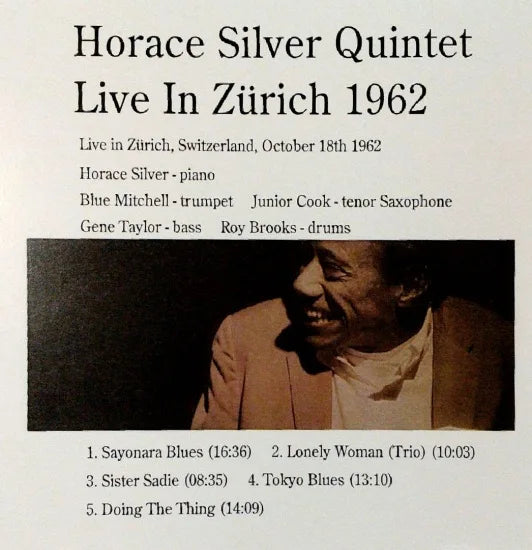 Horace Silver Quintet / Live In Zürich 1962 SOUNDBOARD (1CDR)