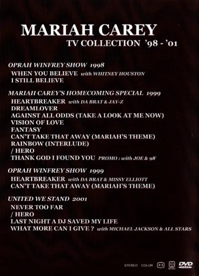 MARIAH CAREY / TV COLLECTION '98-'01 (1DVDR)