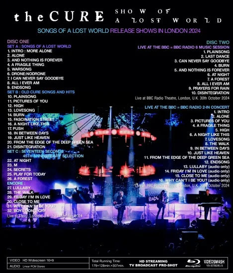 THE CURE / SONGS OF A LOST WORLD RELEASE SHOWS IN LONDON 2024 (2BDR)