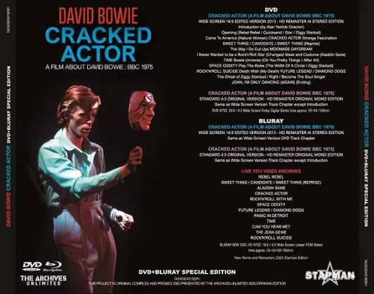 DAVID BOWIE / CRACKED ACTOR A FILM ABOUT DAVID BOWIE BBC 1975 (1DVD+1BDR)