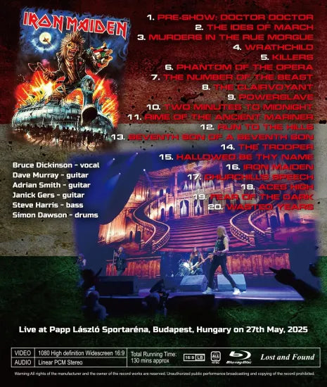 IRON MAIDEN / OPENING NIGHT IN BUDAPEST 2025 FULL HD MULTI CAMERA ANGLE EDITION PRO SHOT (1BDR)