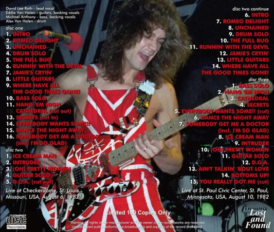 VAN HALEN / HOT AUGUST NIGHTS 1982 Soundboard (3CDR)
