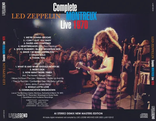LED ZEPPELIN / COMPLETE MONTREUX LIVE 1970 AI STEREO DEMIX NEW MASTERS EDITION (2CD)