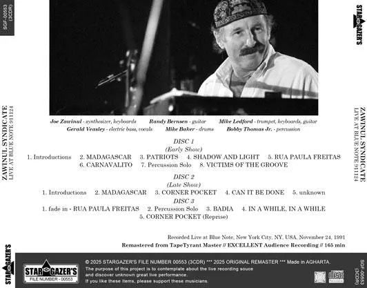 ZAWINUL SYNDICATE / LIVE AT BLUE NOTE 911124 (3CDR)