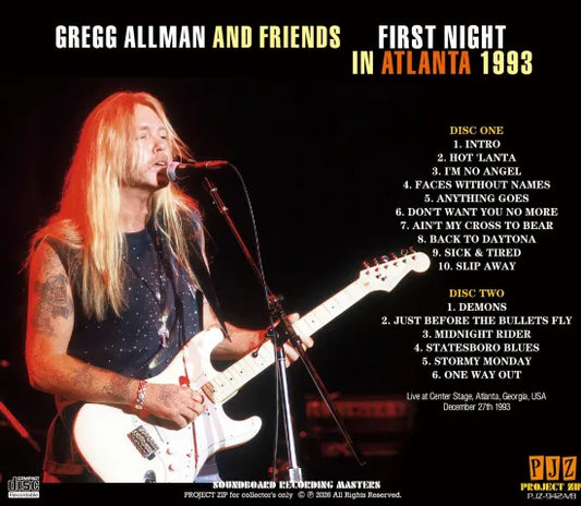 GREGG ALLMAN AND FRIENDS / FIRST NIGHT IN ATLANTA 1993 (2CDR)