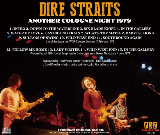 DIRE STRAITS / ANOTHER COLOGNE NIGHT 1979 STEREO SOUNDBOARD (1CDR)