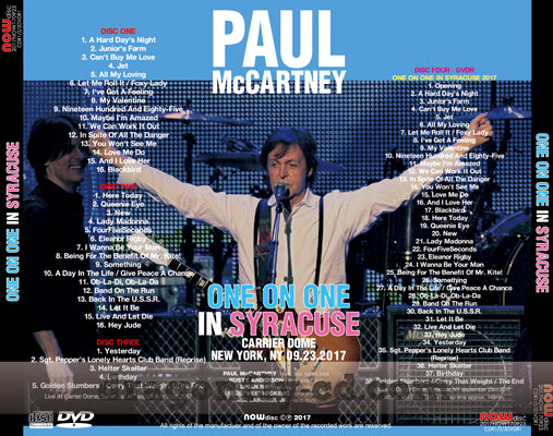 PAUL McCARTNEY / ONE ON ONE IN SYRACUSE (3CDR+1DVDR)