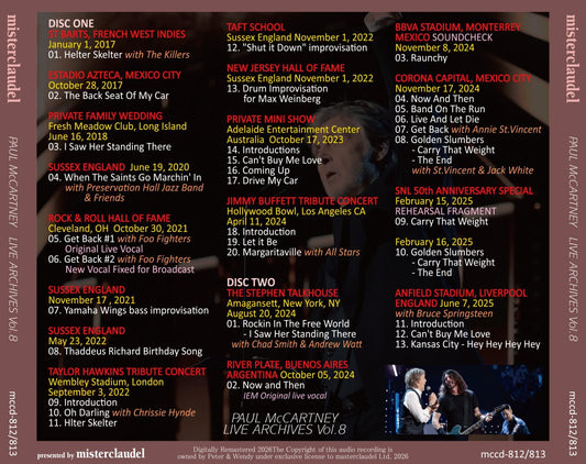 PAUL McCARTNEY / LIVE ARCHIVES Vol.8 (2CD)