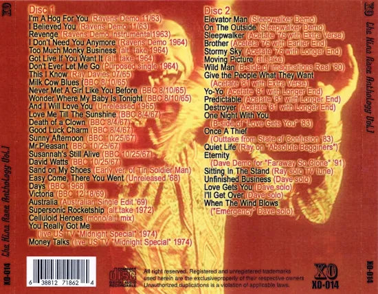 THE KINKS / Rare Anthology Vol.1 (2CDR)