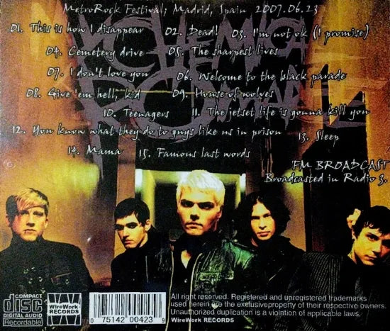 MY CHEMICAL ROMANCE / Metro Rock Festival SOUNDBOARD (1CDR)