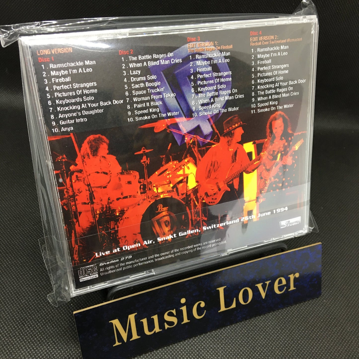 DEEP PURPLE / SWISS RAGE SNAKT GALLEN 1994 STEREO SOUNDBOARD (4CDR)