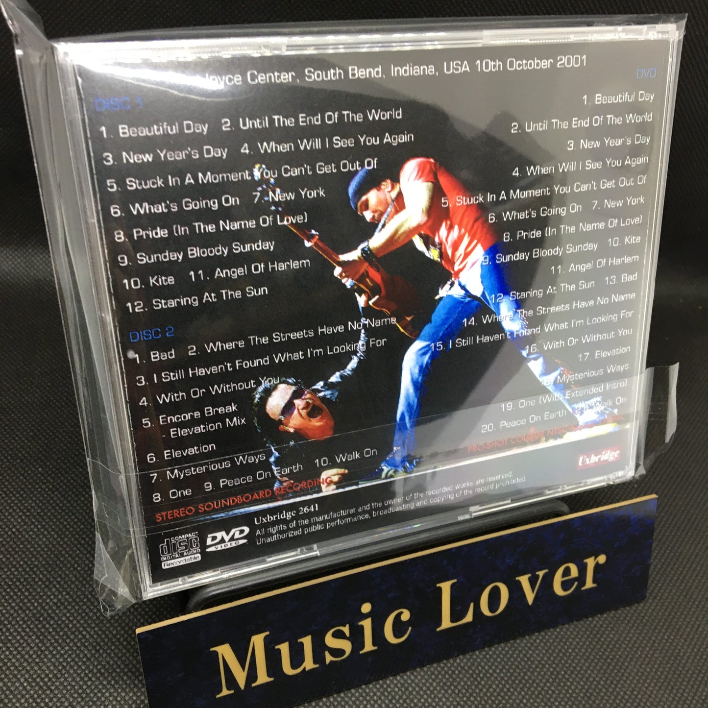 U2 / SOUTH BEND, INDIANA 2001 STEREO SOUNDBOARD (2CDR+1DVDR)