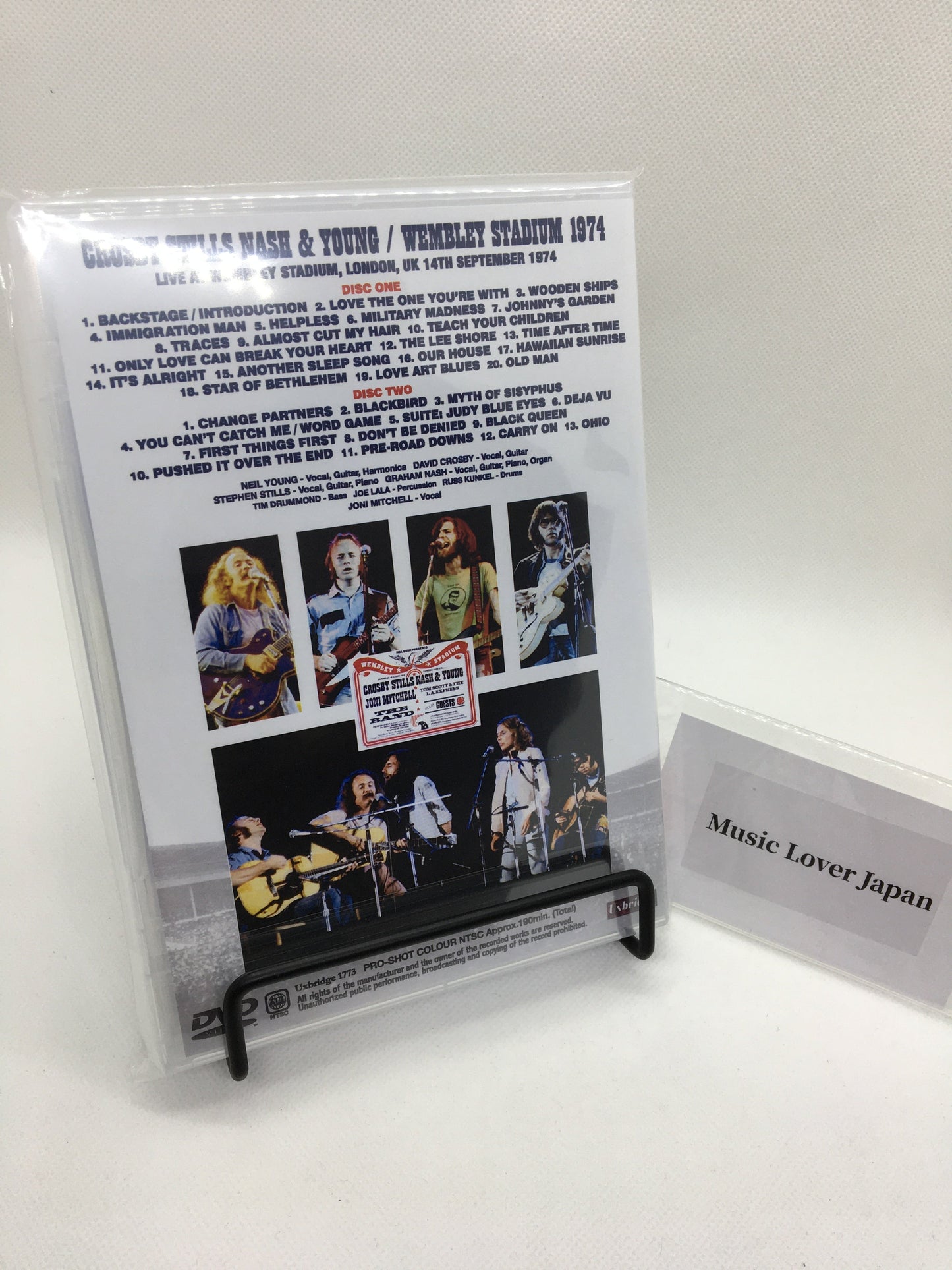 CROSBY STILLS NASH & YOUNG / WEMBLEY STADIUM 1974 COMPLETE PRO SHOT (2DVDR)