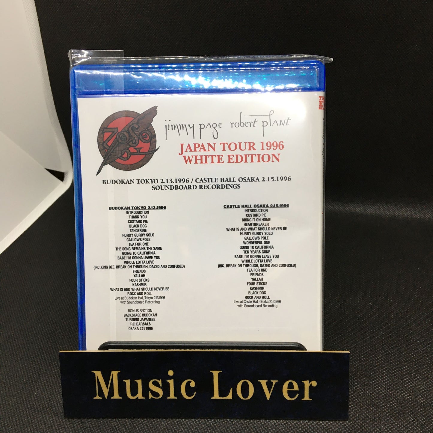 JIMMY PAGE & ROBERT PLANT / JAPAN TOUR 1996 WHITE EDITION Blu-ray (1BDR)