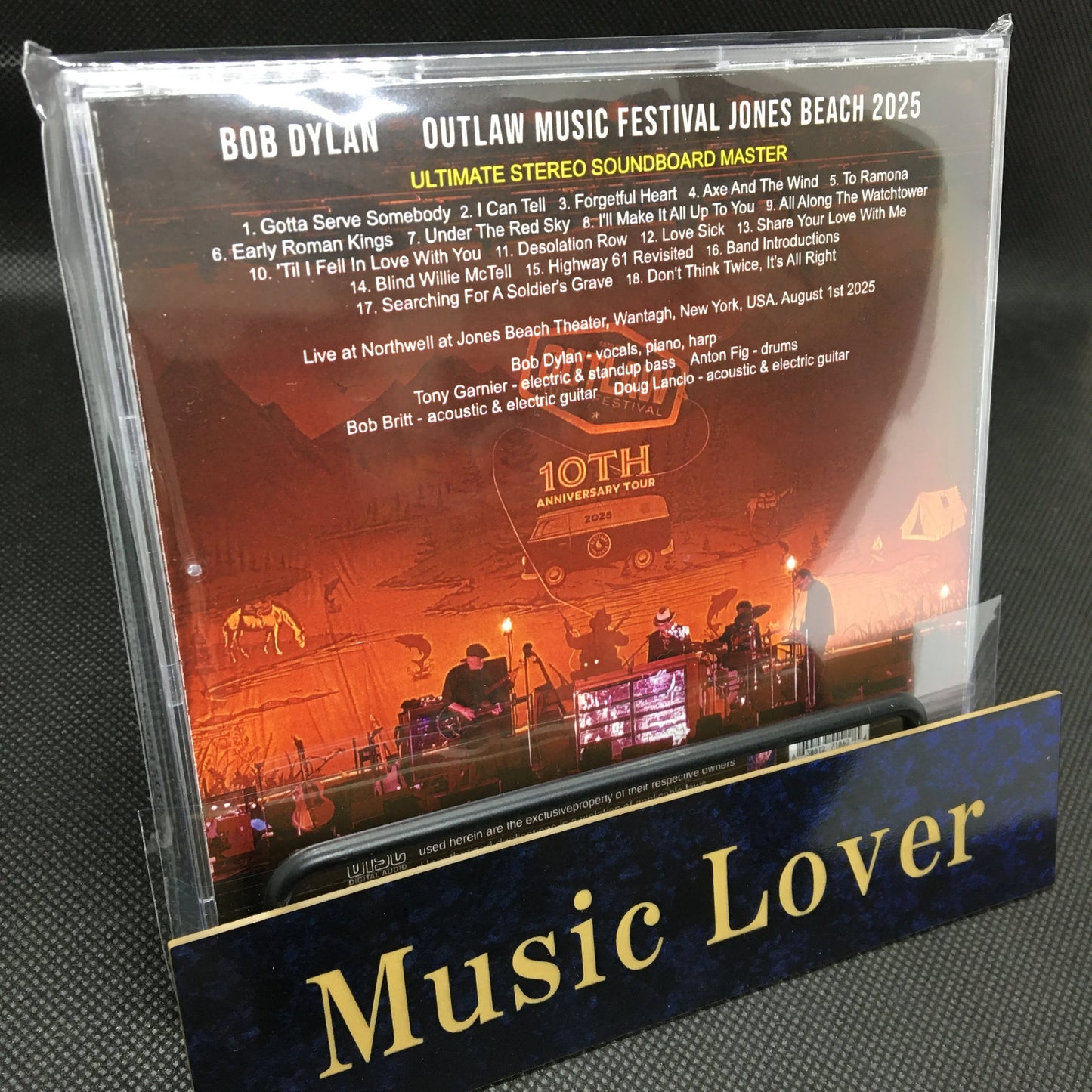 BOB DYLAN / JONES BEACH 2025 STEREO SOUNDBOARD (1CDR)