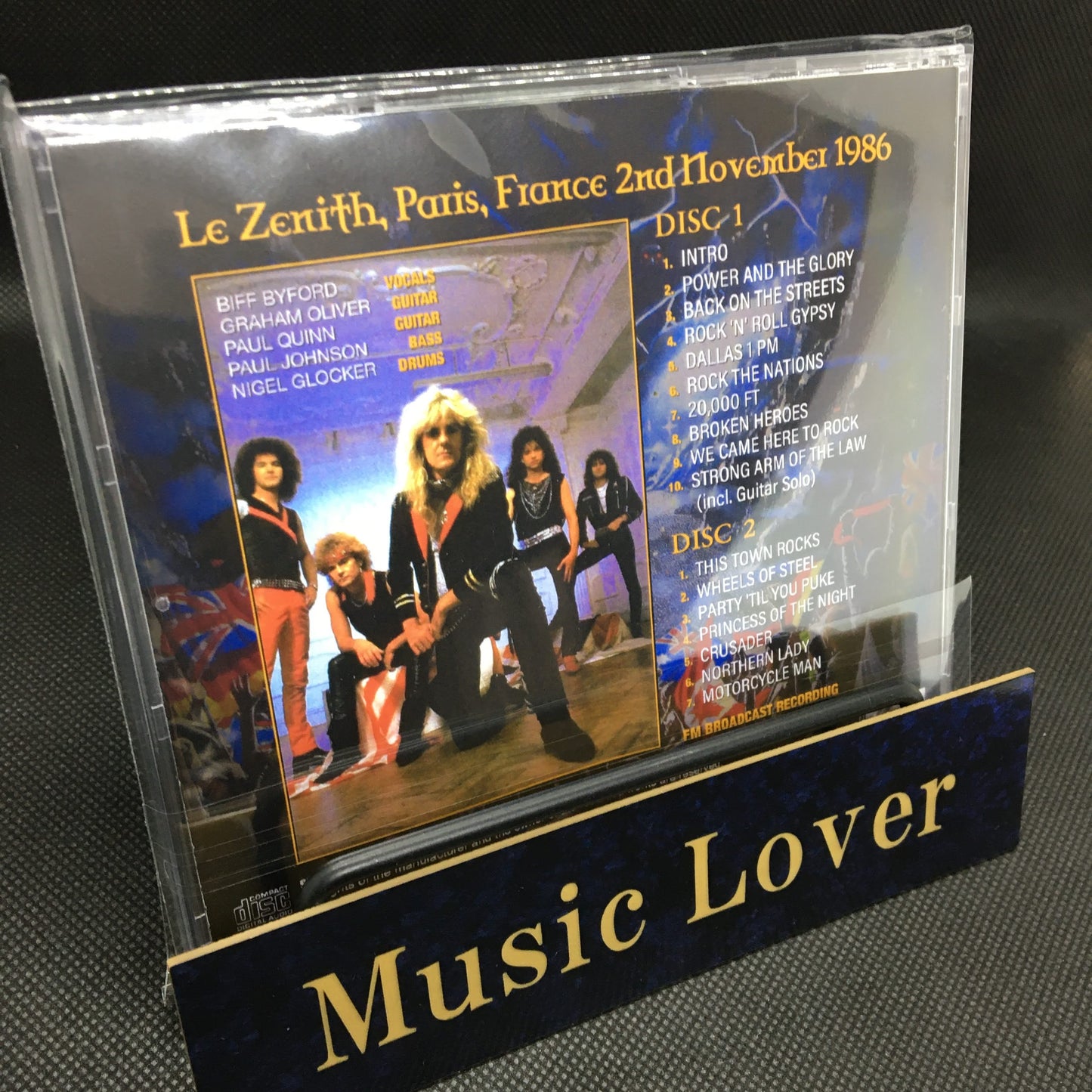 SAXON / PARIS 1986 FM BROADCAST STEREO SOUNDBOARD (2CDR)