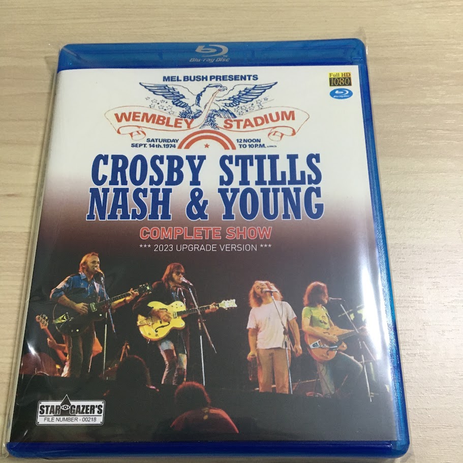CROSBY, STILLS, NASH & YOUNG / 2023 UPGRADE VERSION LIVE AT WEMBLEY STADIUM 1974 COMPLETE SHOW (1BDR)