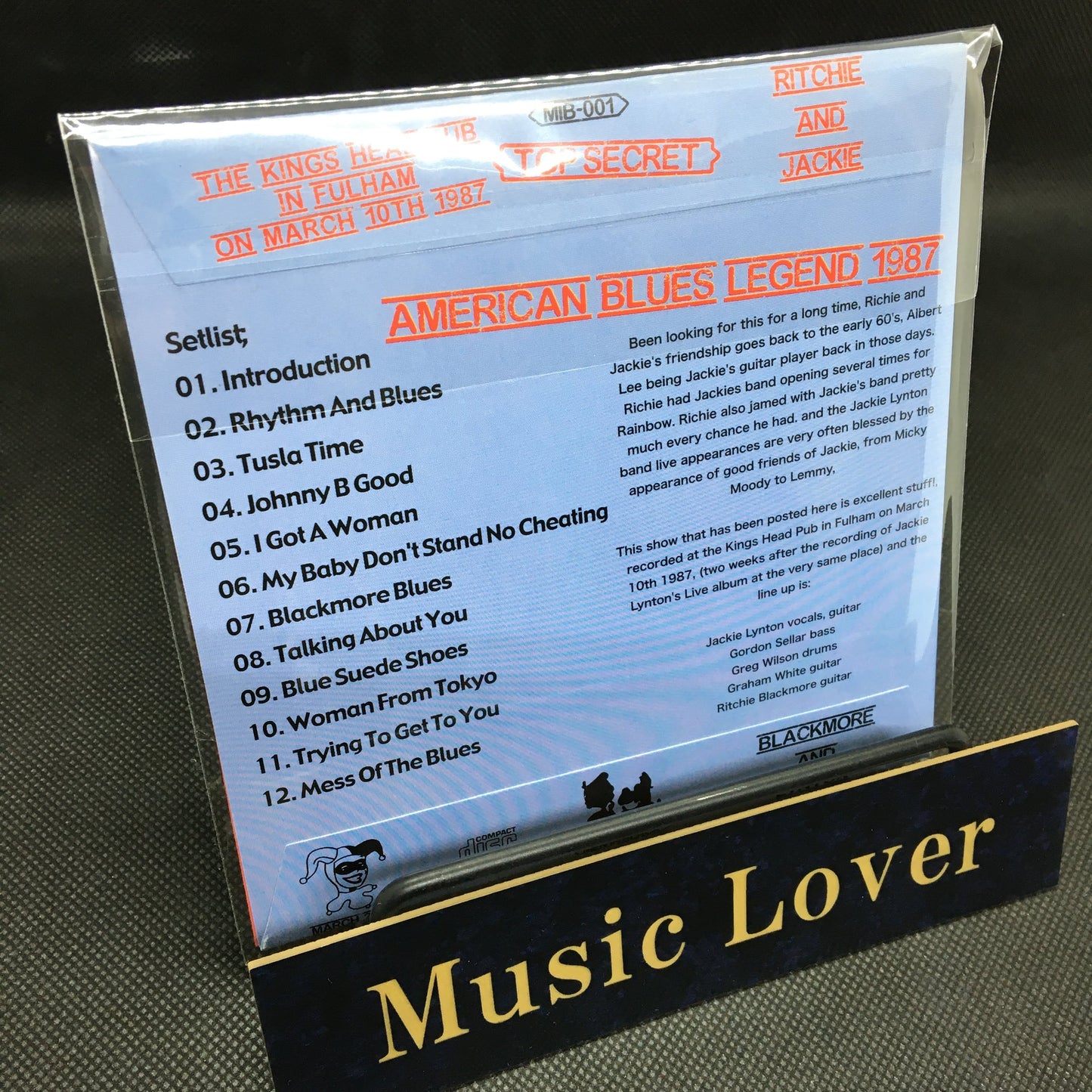 RICHIE BLACKMORE & JACKIE LYNTON / BLACKMORE BLUES AMERICAN BLUES LEGEND 1987 (1CD)