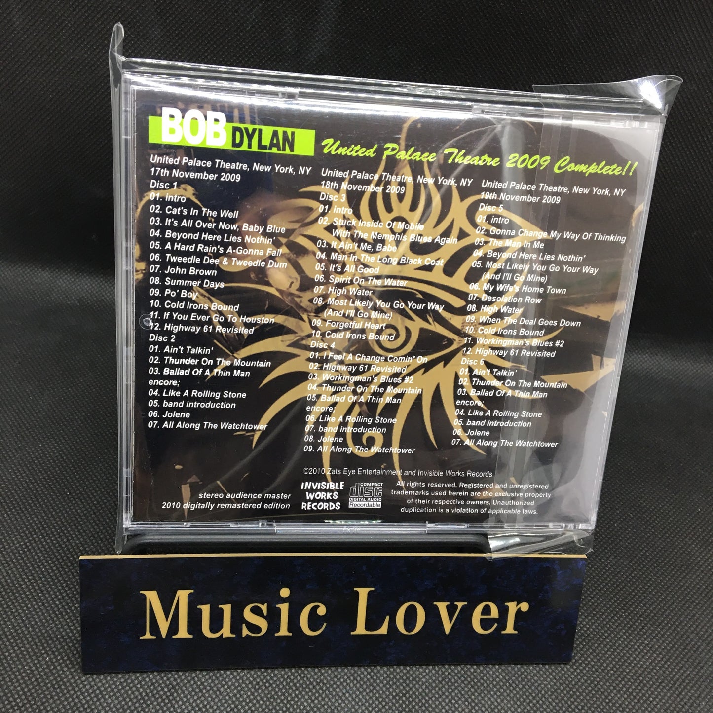 Bob Dylan / United Palace Theatre 2009 Complete!! (6CDR)