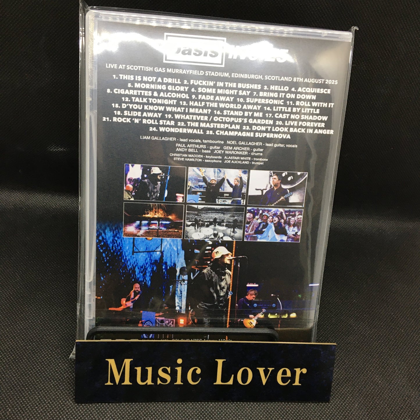 OASIS / EDINBURGH 2025 1ST NIGHT THE VIDEO GREAT SHOOTING FROM UL TOUR (1DVDR)