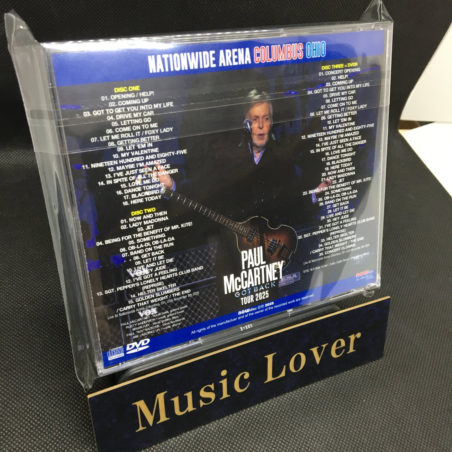 PAUL McCARTNEY / GOT BACK TOUR 2025 NATIONWIDE ARENA, COLUMBUS, OHIO (2CDR+1DVDR)