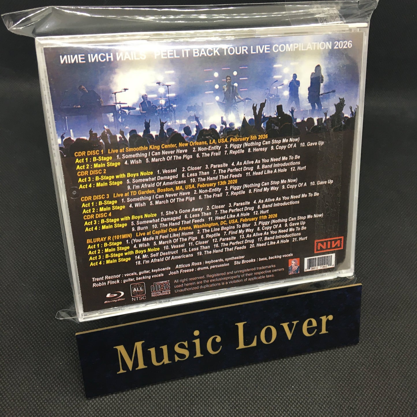 NINE INCH NAILS / PEEL IT BACK TOUR LIVE COMPILATION 2026 (4CDR+1BDR)