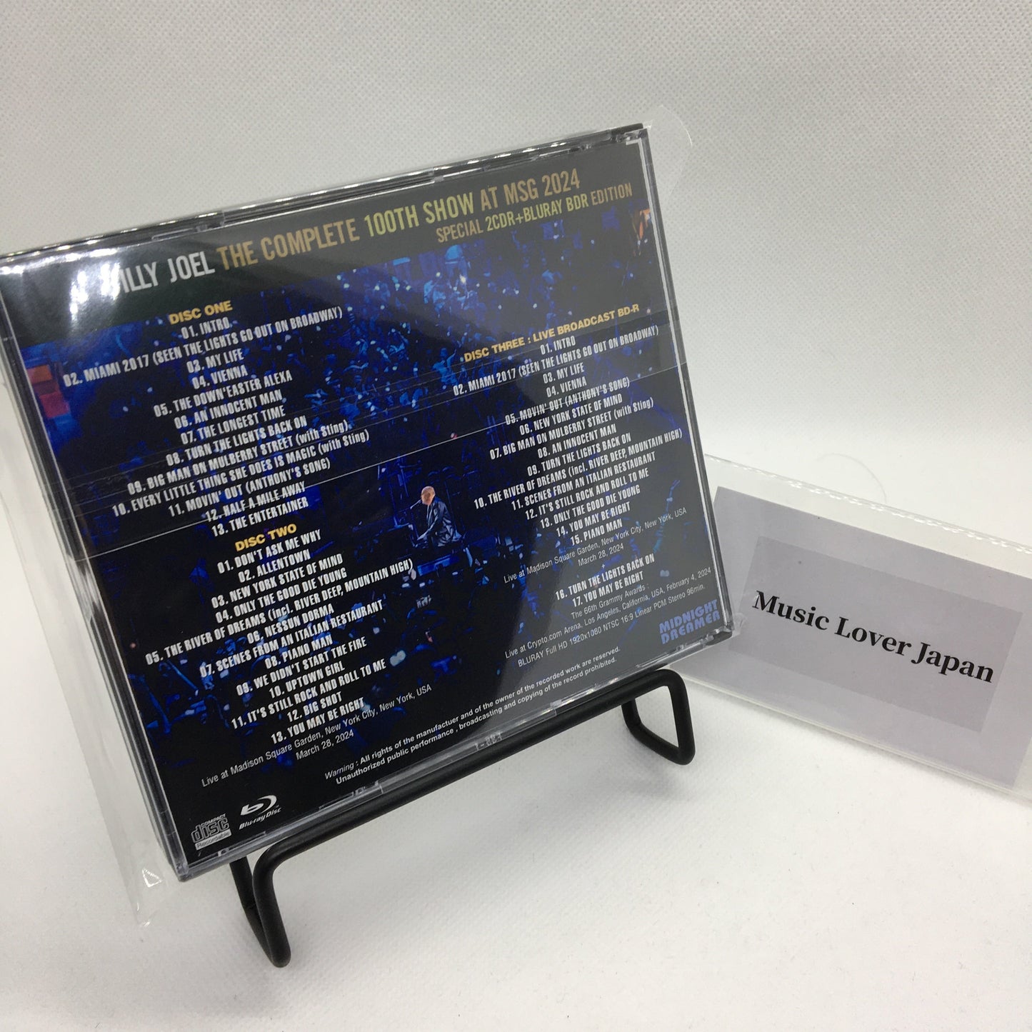 BILLY JOEL / THE COMPLETE 100TH SHOW AT MSG 2024 (2CDR+1BDR)