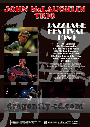JOHN McLAUGHLIN / JAZZTAGE FESTIVAL 1989 Pro-Shot (1DVDR)