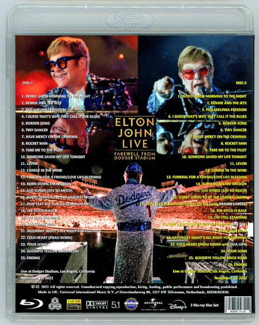 ELTON JOHN / FAREWELL DODGER STADIUM 2022 TWO DAYS (2BDR)