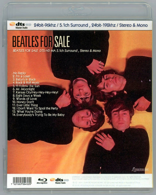 The Beatles / Beatles For Sale 24bit-96khz / 5.1ch Surround, 24bit-192khz / Stereo & Mono (1BDR) DTS-HD Master Audio