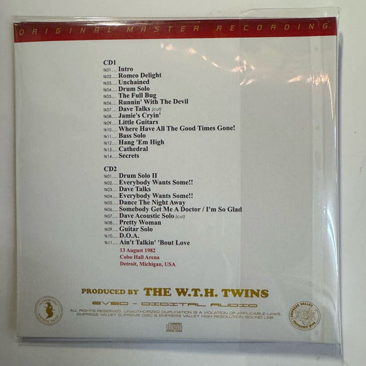 VAN HALEN / Detroit Night 1982 (2CD) SOUNDBOARD Empress Valley New